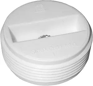 Jones Stephens P49915 1-1/2 IPS PVC CSK CO Plug W/INS - White