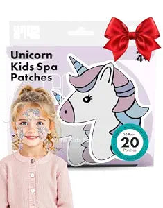 Unicorn Kids Face Masks Skincare Set (10pk), Organic Vegan & Kid Safe Skin Care Ages 4+, Cute Animal Sheet Masks for Girls, Spa Day, Sleepover, Slumber Party Favors, Stuffs and Gifts for Little Girls