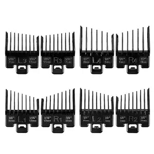 Fade Guide Set Compatible with Most Wahl Clippers, Taper Guards Replacement 4 Sets, Black Color
