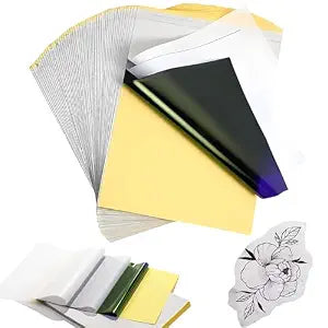 50PCS Tattoo Transfer Paper Tattoo Stencil Paper 4-Layer A4 Size Reusable DIY Transfer Paper for Stencil Printer & Hand Drawing Tattoos Supplies