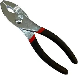 Edward Tools Slip Joint Pliers 6 - Heavy Duty Carbon Steel with Rubber Grip Handle - Fine Grip Teeth in Front and Coarse Teeth in Back - Rust Resistant Finish