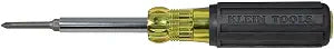 Klein Tools 32559 Multi-bit Screwdriver/Nut Driver, Extended Reach 6-in-1 Tool with Nut Driver, Phillips and Slotted Bits