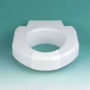 SP Ableware 37228 Secure-Bolt 3" Elevated Toilet Seat with Convertible Open/Closed Front, Plastic, White