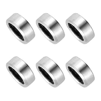 PATIKIL 6 Pcs Stainless Steel Spacers, 7mm ID x 10mm OD x 4mm Height 304 Stainless Steel Bushing Screw Standoff Unthreaded Round Spacer for 1/4" M7 Screws Bolts Nuts