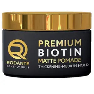 Biotin Matte Cream Texture Paste Clay Pomade, Premium Thickening Cream Medium Hold & Anti Hair Loss and Hair Growth Support for Thinning Hair for Men 85 g / 3 oz