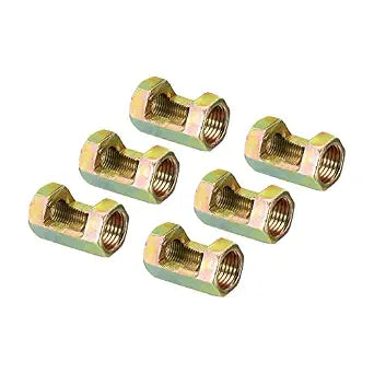 PATIKIL 1/8IP to 1/4-18 Hex Coupling Nut, 6 Pack Female Thread Connector 30mm Hexagonal Sleeve Nut Rod Bar Stud Tube Joint Adapter Hardware for Lamp Repair