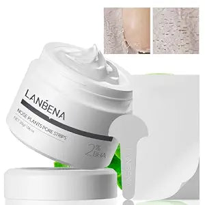 LANBENA 2.0 Nose Pore Strips, Blackhead Remover Mask with Salicylic Acid, Amazonian White Clay, Pore Cleanser Purifying Peel off Face Mask with 60 PCS Strips, Aloe Facial Mask(1.05 Ounce)