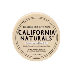California Naturals Daily Vitamin Hair Styler for Frizzy Curly Hair, Light to Medium Hold with Biotin and Volcanic Clay, For Men and Women, Fragrance Free, Sulfate and Paraben Free, 2.5 oz