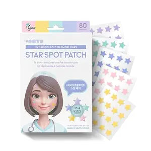 #OOTD Pastel Star Pimple Patches for Face, Hydrocolloid Spot Stickers 80ea