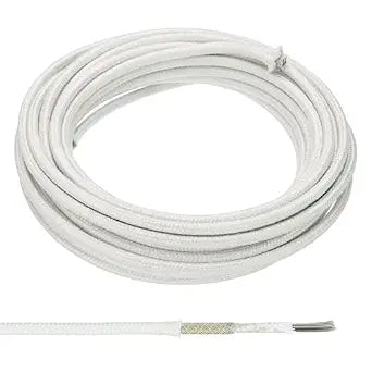 PATIKIL 32.8Ft 11AWG High Temperature Wire, Nickel Plated Copper Wire Mica Glass Fiber High Electronic Wire Insulated Heat Resistant Electronical Flexible Cable, White