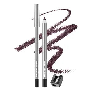 Erinde Eggplant Waterproof Eyeliner Pencil with Sharpener, Long-Lasting Smudge-Proof Waterline Eye Liner Gel, High-Pigmented Smooth Creamy Eyeliner for Older Women, Vegan & Cruelty-Free, 02