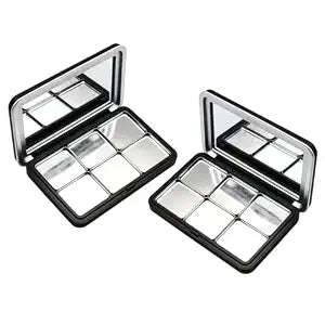 2pc Empty Magnetic Makeup Palette Travel Eyeshadow Pallet Organizer Set