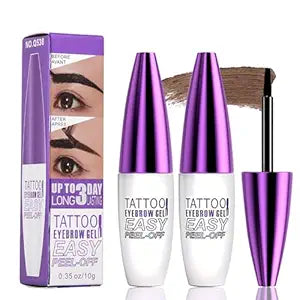 ýýýýýý2Pcs Dark Brown Peel Off Brow Tint Gel - Waterproof & Sweatproof Tattoo Effect, Transfer-Resistant Multi-Day Wear, All Skin Types Motherýýýs Day Women's Day Gift Setýýýýýý