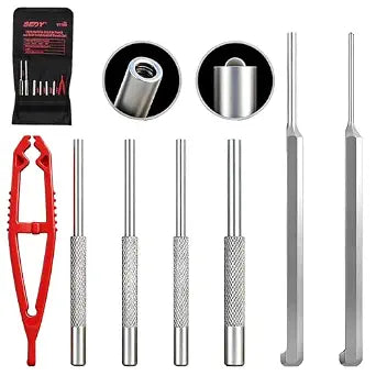 Premium 7-Piece Roll Pin Starter Punch and Bolt Catch Install Punch Set - 1/16, 5/64, 3/32, 1/8-inch