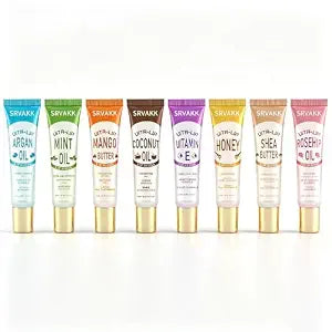 Vita-Lip Gloss 8-Piece Set, Hydrating High Shine Finish, with Argan, Mint, Mango Butter, Coconut, Vitamin E, Honey, Shea Butter, Rosehip Oil
