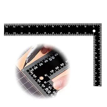 Carpenter Square 8x12 in Framing Square Heavy-Duty Carbon Steel Framing Tool with Dual-Scale (Imperial/Metric) High-Quality L-Ruler Square Tool for Builders and Carpenters