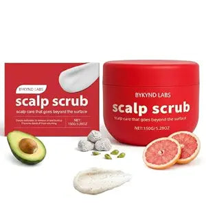 Official BYKYND LABS Avocado Oil Scalp Scrub, Rich in Grapefruit Extract, Grapeseed Extract, and Pumice, Natural Scrub & Dry Scalp, Gluten Free, Vegan