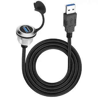 XMSJSIY USB 3.0 Panel Flush Mount Cable 5Gbps USB Type-A Male to USB -Round