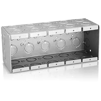 Yaocom 1 Pack 5 Gang Metal Electrical Junction Box, 3-1/2 in