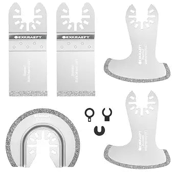 EXKRAEFT 5PCS Diamond Oscillating Multi Tool Blades for Grout Removal