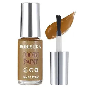 BOBISUKA Yellow Tooth Paint, Professional Yellow Teeth Makeup Solution - Safe, Quick Dry & Realistic, Perfect for Cosplay, Halloween Makeup, Theater, and Special Effects (5 ml)