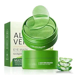 Aloe Vera Under Eye Masks, 60 PCS, Eye Bags, Puffy Eyes and Dark Circles Treatments, Reduce Wrinkles & Fine Lines Undereye Patches, Smooth, Firming, Moisturizing Eye Skin for Men&women Gift