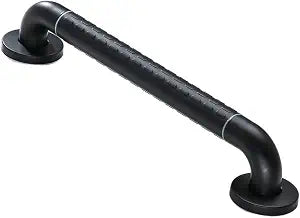 12" Black Bathroom Toilet Anti-Slip Grab bar, 1.45 Inch Diameter