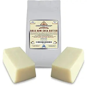 ANCIENT HEALTH REMEDIES Organic Unrefined Raw AFRICAN IVORY WHITE SHEA BUTTER BLOCKS/JAR Bulk Size Grade A for Anti Aging Dry Skin Base for DIY Body Butter, Beauty(Ghana) (10-3/8 x 5-1/4 x 3)