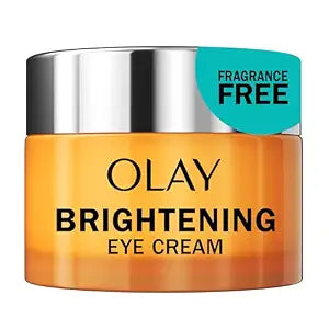 Olay Brightening Eye Cream with Vitamin C, Fragrance-Free Hydrating Under Eye Cream for Dark Circles and Dull Skin, Lightweight Eye Cream with Peptides and Vitamin B3, 0.5 oz