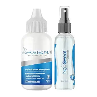 GHOSTBOND XL Wig Glue Kit, 1.3oz + No Sweat Scalp Antiperspirant 2oz