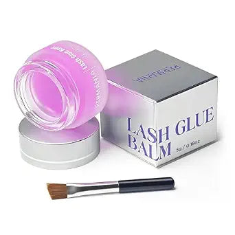 PERMANIA Lash Lift Glue Balm with Lavender Scent, 5g Wax Based Eyelash Lifting Adhesive Strong Hold Easy Adjustment Professional & Home Use