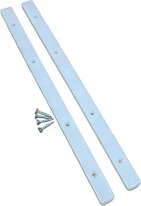 Replacement Guide Rails White for Grooved Drawers/Compatible for Some IKEA/and Older Dressers and Nightstands 11.25 L x 5/8W x 5/16Thick / 2 Rails and Fasteners by E.H.C.