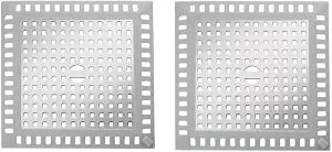 Hair Catcher/Drain Strainer/Shower Drain Cover for Bathroom Floor Drain, Stainless Steel and Silicone (2pack,4.9 inch) (Silver)