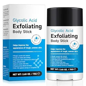 Exfoliating Body Stick with AHA 7% + BHA 0.5% — Smooth & Soft Skin Formula — Solid Non-Messy Texture — With Shea Butter for Nourishing Care — For Arms, Legs, Inner Thighs, Underarms & Rough Areas