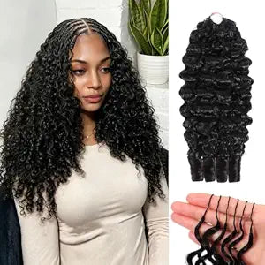 Burmese Curly Crochet Human Hair 18 Inch Miracle Knots Crochet Human Hair