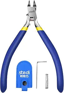 stedi 4.7-inch Model Nipper, with Ultra-thin Single-edge and Blade Case Plastic Model Tools for Gundam Repairing Plastic Model and FixingBlue