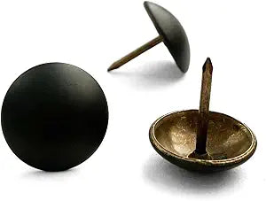 100PCS Matte Black Upholstery Tacks,Furniture Metal Thumb Tacks,D19mmxL20mm
