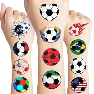 60 PCS Soccer Temporary Tattoos for Kids - Pre-Cut