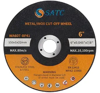 S SATC Cutting Wheel 6 in 6" x.045 x7/8" Cut Off Wheels for Metal 25 PCS Cutting Discs Fits Angle Grinder Concrete Accessories Saw Grinder Metal Cut Tools Grinder Attachment
