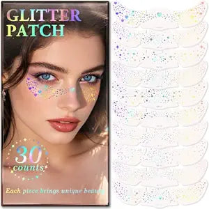 30pcs Glitter Freckles Makeup Patches-Holographic-Face Glitter Speckles