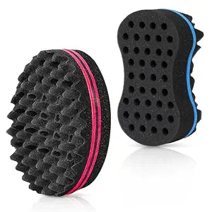 2pcs Hair Sponge Twist Comb, Curl Comb and Twist Brush for Men's Curls and Women's Natural Hair