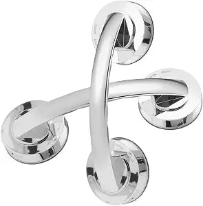 VICASKY Suction Cup Shower Handles 2-Pack Removable Grab Bars for Bathroom Safety No-Drill Handrail Support for Seniors Kids Tile and Smooth Surfaces 7.67 X 2.36 X 1.57 in