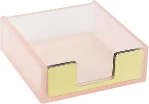 MultiBey Pink Sticky Notes Memo Pad Holder Dispenser