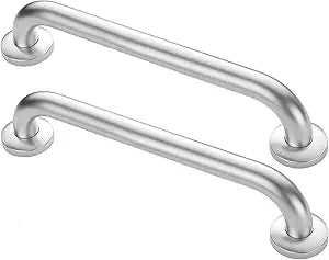 Shower Grab Bars Brushed Nickel 18" x 1 1/4", Stainless Steel Bathroom Handicap Grab Bars for Bathtubs and Showers, Concealed Screw Shower Handle Safety Bars for Elderly, Pregnant, Children