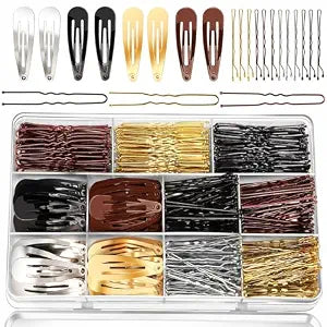 YGDZ Bobby Pins Set, Hair Pins, Hair Clips Kit, 2Inch Bobby Pins Brown Hair, Black, Blonde Hair, U Shaped Hair Pins for Buns, French Pins, Snap Hair Clips, Hair Barrettes, Hair Accessories for Women