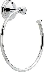 Delta Hand Towel Holder | Square Polished Chrome Ring for Hanging Towels in Kitchen, Bathroom | Cassidy Accessories