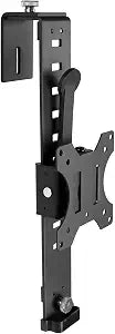 Mount-It! Black Office Cubicle Monitor Mount Bracket VESA Hanger Attachment Adjustable Clamp for 17 to 32 inch Screen, Hook Supports up to 17.6 lbs