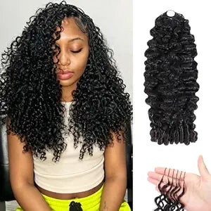 Burmese Curly Crochet Human Hair 16 Inch Human Crochet Hair for Black Women