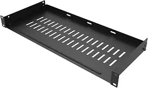 1U Vented Rack Shelf Universal Rack Tray No Lip 8" Deep