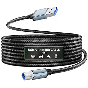 iMangoo 10FT Printer Cable USB-A to USB-B for Scanner Print Fax Machine